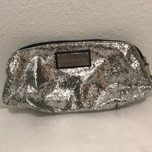 VS silver glitter make up or cosmetic bag